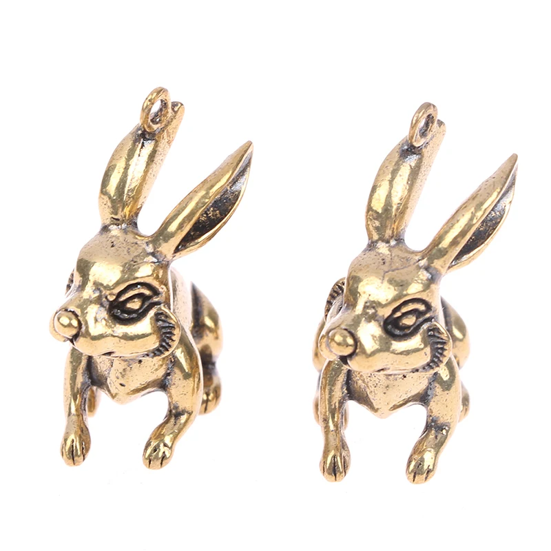 

Медный Знаки зодиака счастливый кролик фотосессия Год Кролика винтажное медное животное фотоукрашение