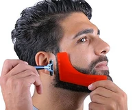 1pc creative rotating men beard shaping styling template comb transparent all in one beard stencil shaving stand shaving tools