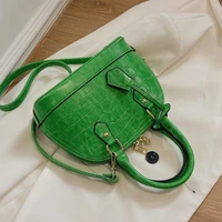 retro high sense womens handbag 2022 new solid color fashion messenger bag versatile elegant pu leather shell bag for women