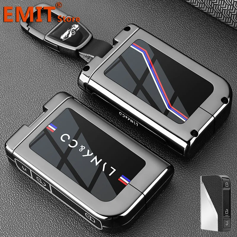 

Чехол для автомобильного ключа из цинкового сплава для LYNK & CO 01 02 03 05 07 09 EMP LYNKCO 06 LYNK CO, чехол с дистанционным управлением, держатель для ключей, аксессуары для брелока