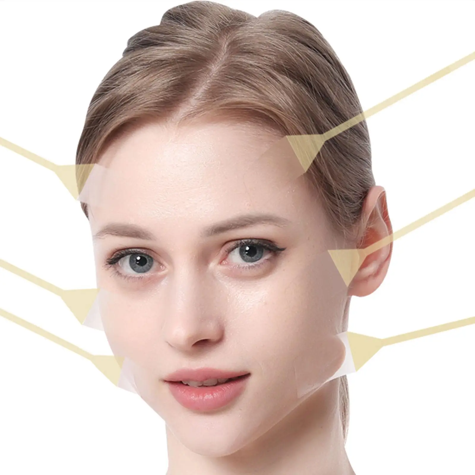 

Невидимая тонкая лента для подтяжки лица, линия лица, морщины, потертая кожа, V-образная наклейка для подтяжки лица, Женский инструмент для к...