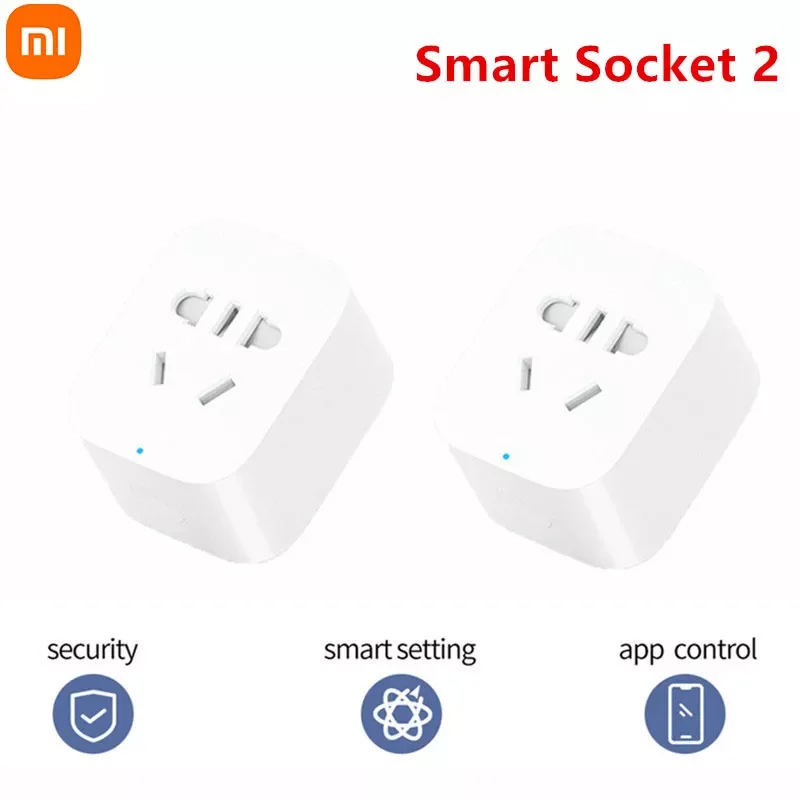 

Original Xiaomi Mi Smart Socket 2 Plug Bluetooth-compatible Gateway Version Remote Control Work With Xiaomi Smart Home Mijia APP