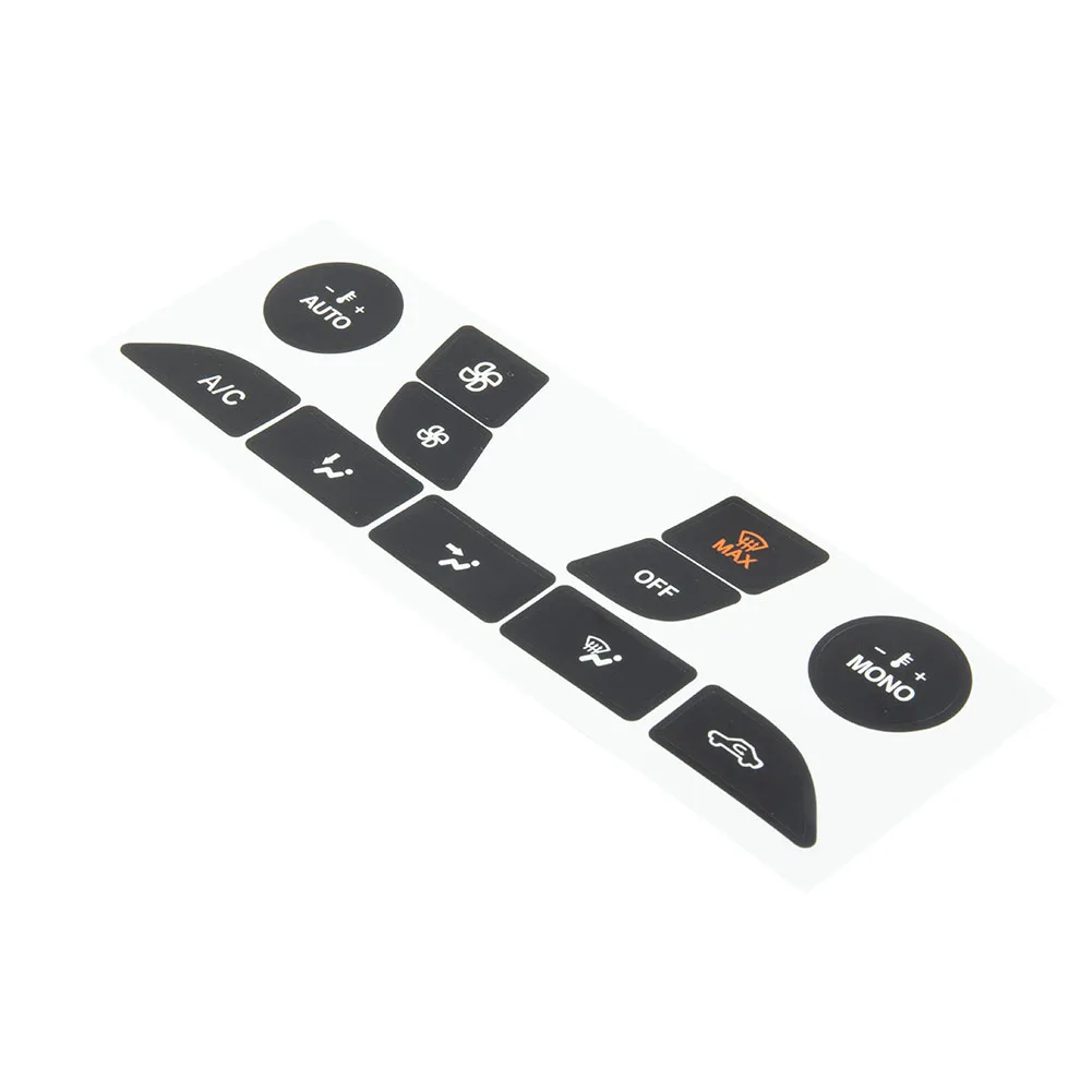 

A/C Button Repair Sticker Black Car Air Condition Control Switch Decorative For Vehicle High Grade Vinyl Durable