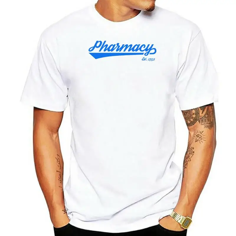 

Team Pharmacy Blue t shirt Customize tee shirt S-XXXL streetwear Interesting New Style Spring Autumn Normal shirt
