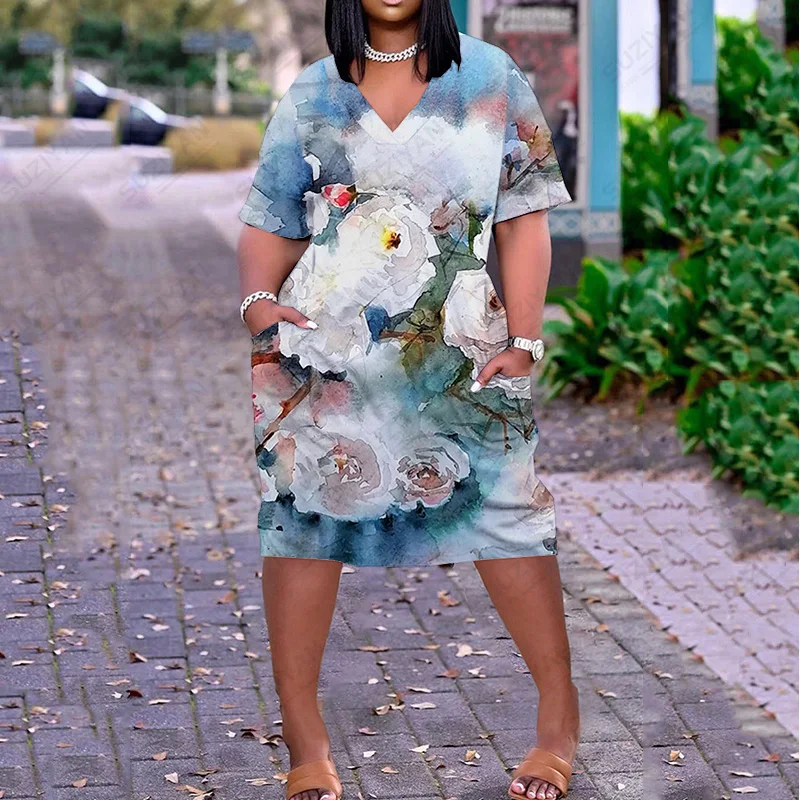 

New Asian Floral Dress Harajuku New Arrivals Slim Fit British Free Rest Clothing Japanese Summer Girl Cartoon Funny Patterns
