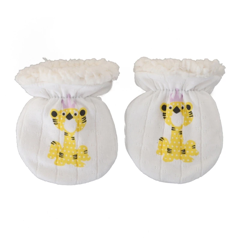 

Winter New Born Baby Gloves for Newborns Thick Cotton Baby Anti Scratching Glove Sets Protection Face Infant Mittens