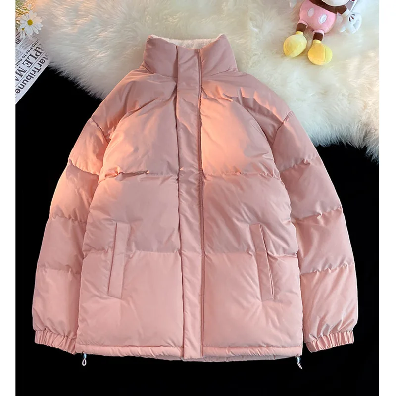 Winter Jacket Men Warm Fashion 4 Colors Casual Thickened Lamb Wool Jacket Men Streetwear Loose Short Coat Mens Parker M-4XL