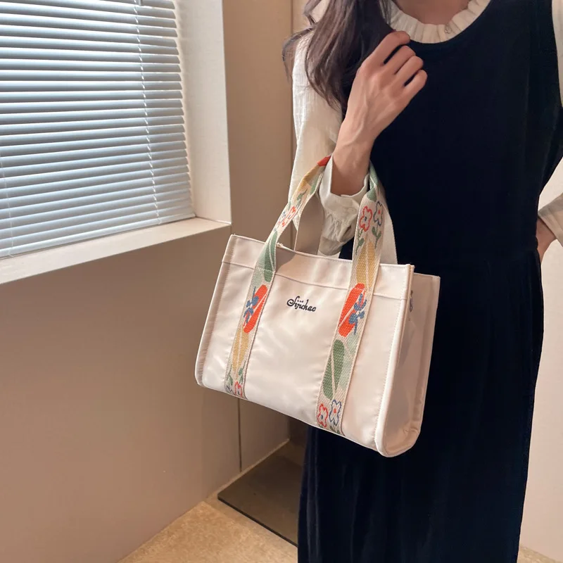 Nylon Patchwork Women's Bag Waterproof Women Handbag Shoulder Bag Large Capacity Tote Bag