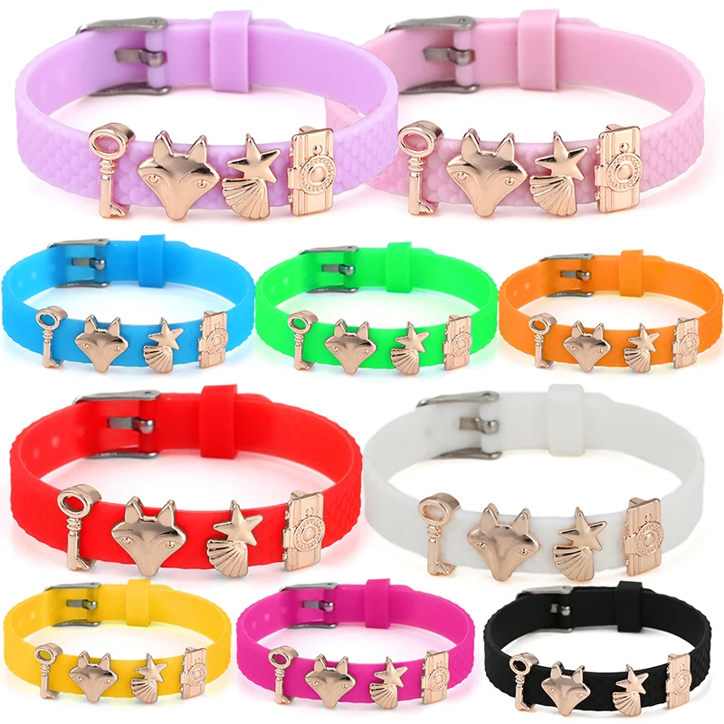 

Посеребренные браслеты с сетчатыми бусинами в виде звездной морской звезды с силиконовой цепочкой, браслеты с подвесками для женщин и дете...