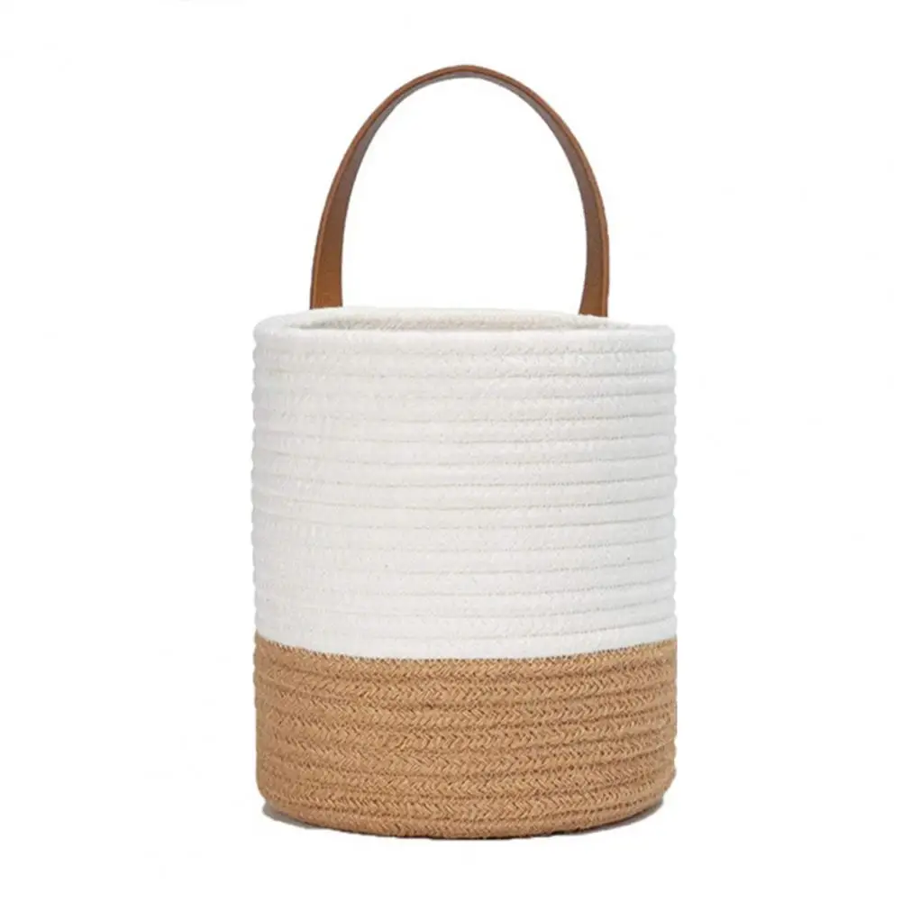 

Hanging Basket Stripes Lightweight Storage Rope Baskets Wall Baskets for Garden