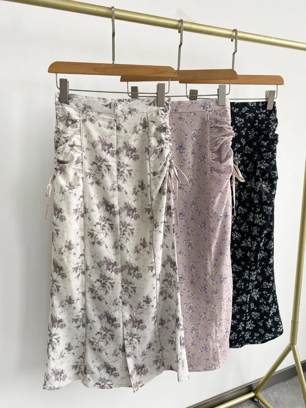 Универсальная облегающая юбка Kuzuwata с принтом милая повседневная средней длины