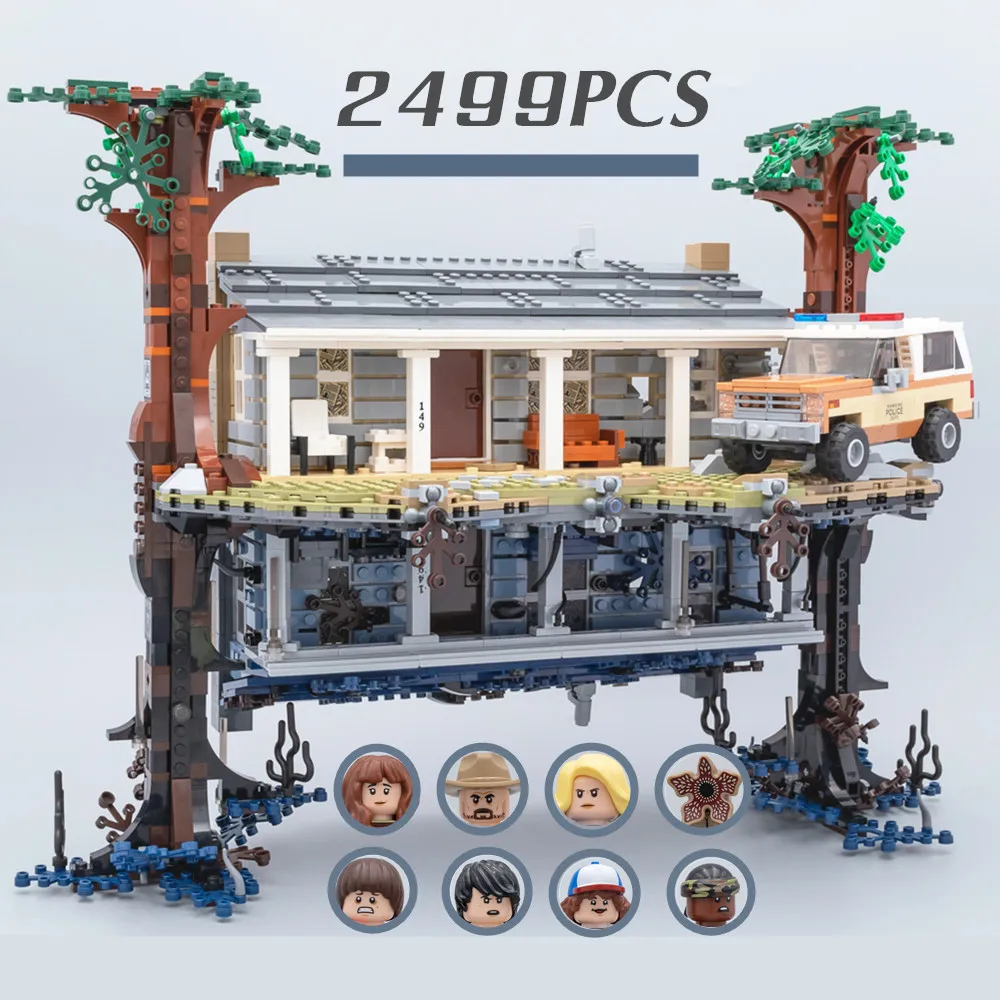 

2499PCS The Upside Down House Stranger Things Modular Streetview Model FIT 75810 Building Blocks Bricks Set Kid Toys Gift