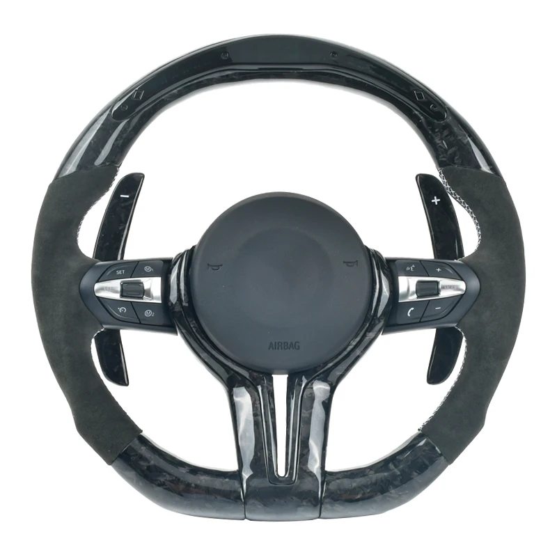 

100% реальное углеродное волокно Рулевое колесо для BMW F30 F10 3 серии светодиодный Поддержка настройки