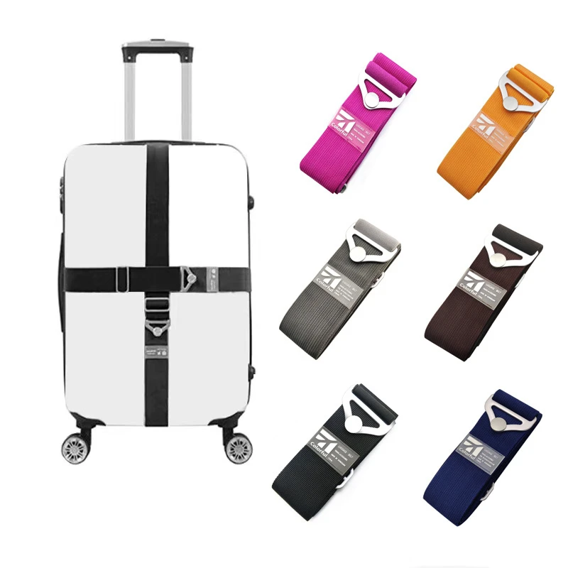 

Travel Accessories Can Be Adjusted 168-200cm Luggage Strap Luggage Box Fixing Belt Suitcase Lock Buckle Strap Travel Essential