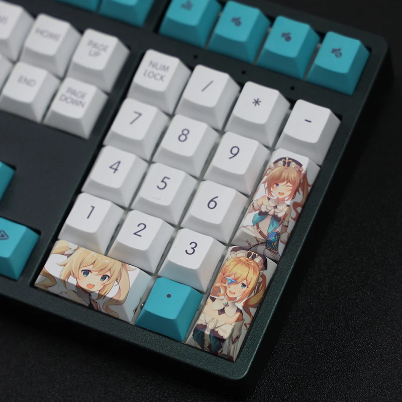 Игровая механическая клавиатура Genshin Impact Barbara 108 Key PBT DYE Sublimation Cherry Profile MX Cross Axis Switch