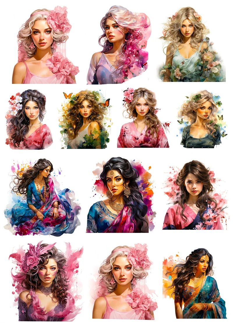 

Акварельные наклейки BLINGIRD