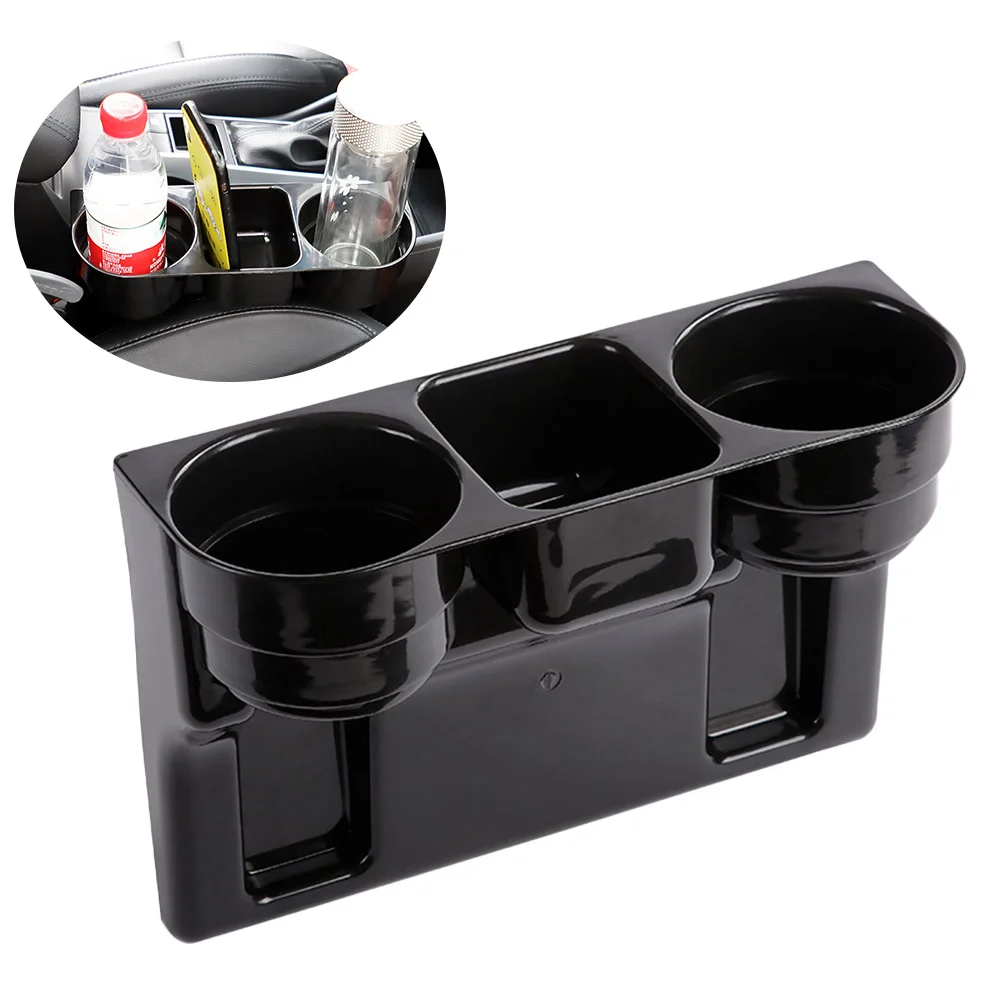 

Car Storage Box Container Cup Holder Seat Organizer Gap Filler Seats Console Side Catcher Cupholders Your Mobile Phone Pocket