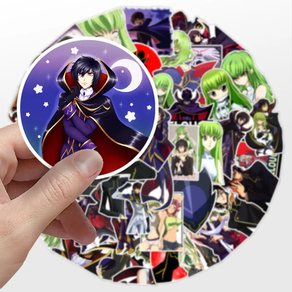 Фото 50 шт., аниме, мультяшный код, гиас, Lelouch, наклейки, украшения, сделай сам, Ipad, чемодан, чехол для телефона, материал для справочника, наклейка, коллекция №3