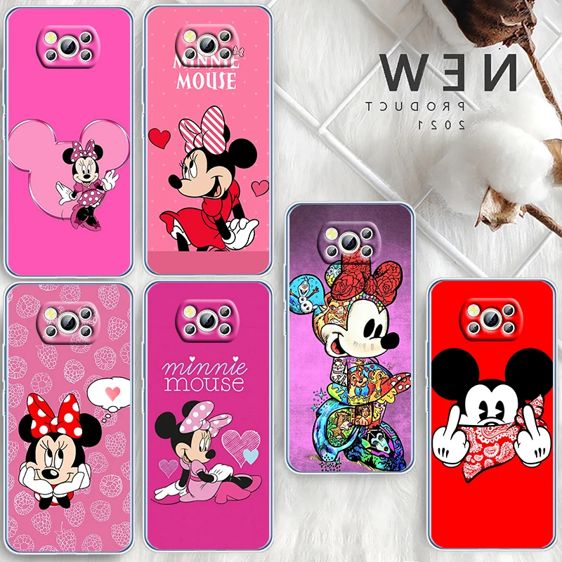 

Mickey Minnie Cute Disney For Xiaomi Civi Mi Poco X4 X3 NFC F3 GT M4 M3 M2 X2 F2 Pro C3 4G 5G Transparent Soft TPU Phone Case