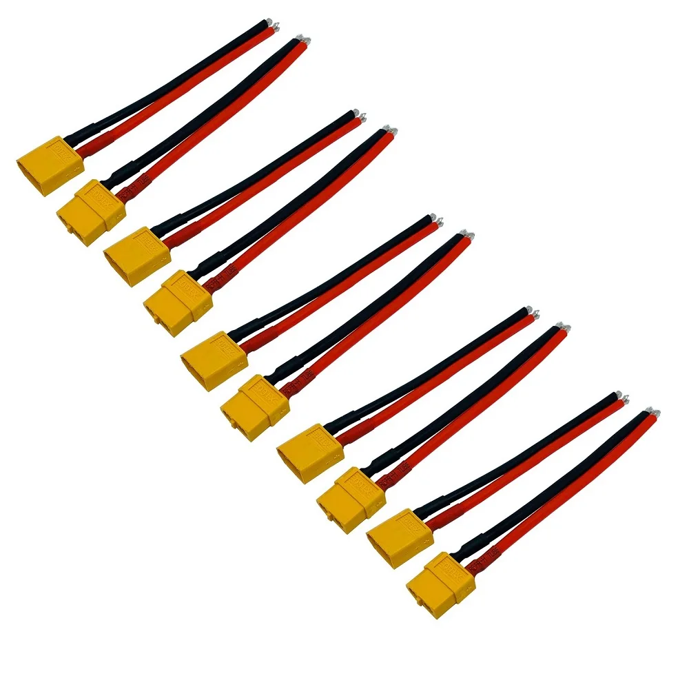 

5pcs XT60 Female Male Connector With 100mm 14AWG Silicone Wire for Rc Lipo battery Rc Drone Car Boat