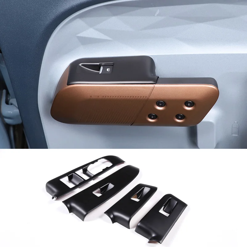 

For 2022 Ford Maverick ABS Matte Black car styling car glass lift switch button box sticker car interior protection accessories