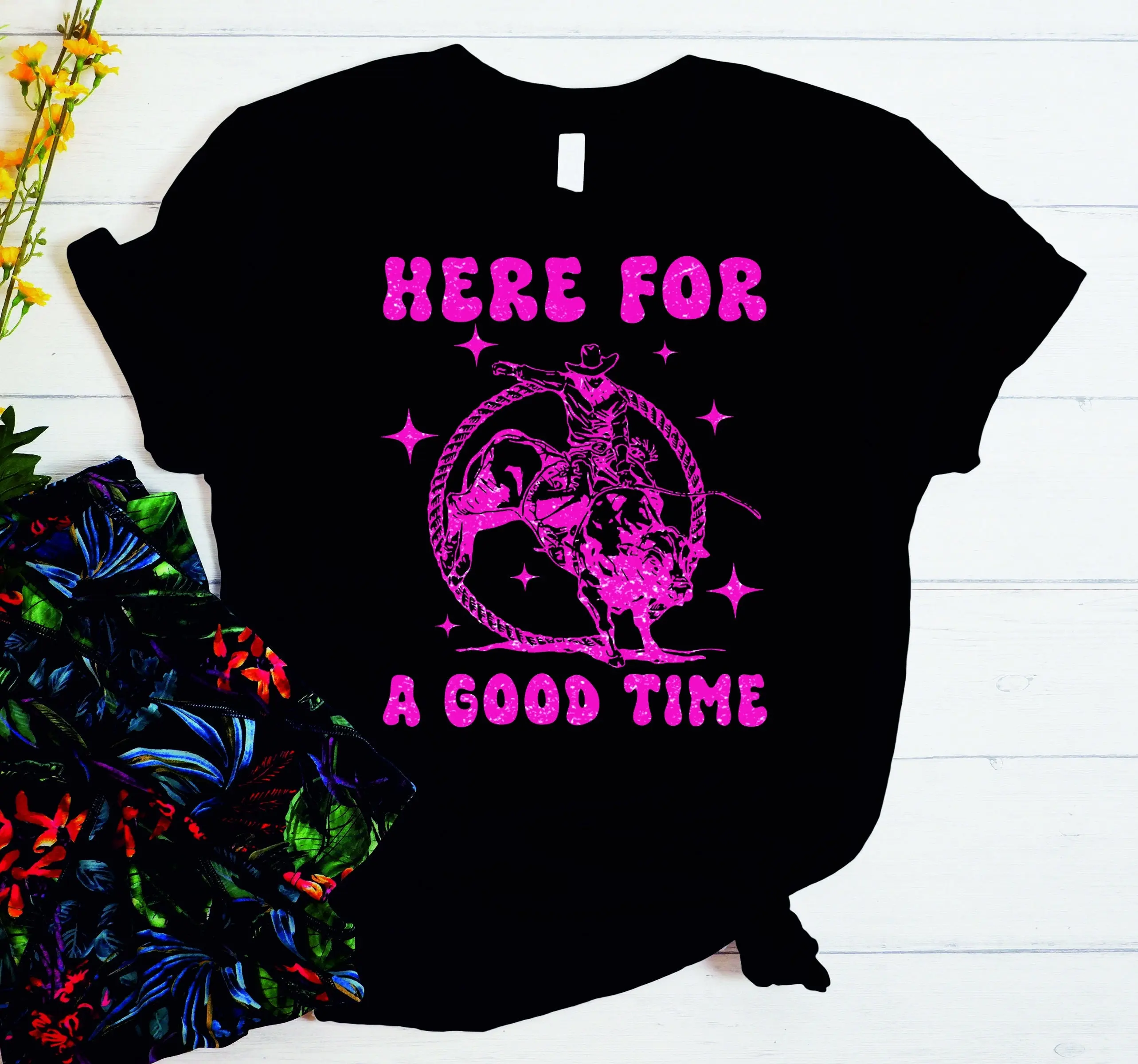 Ковбойская футболка для хорошего времяпровождения винтажный фестиваль концерт