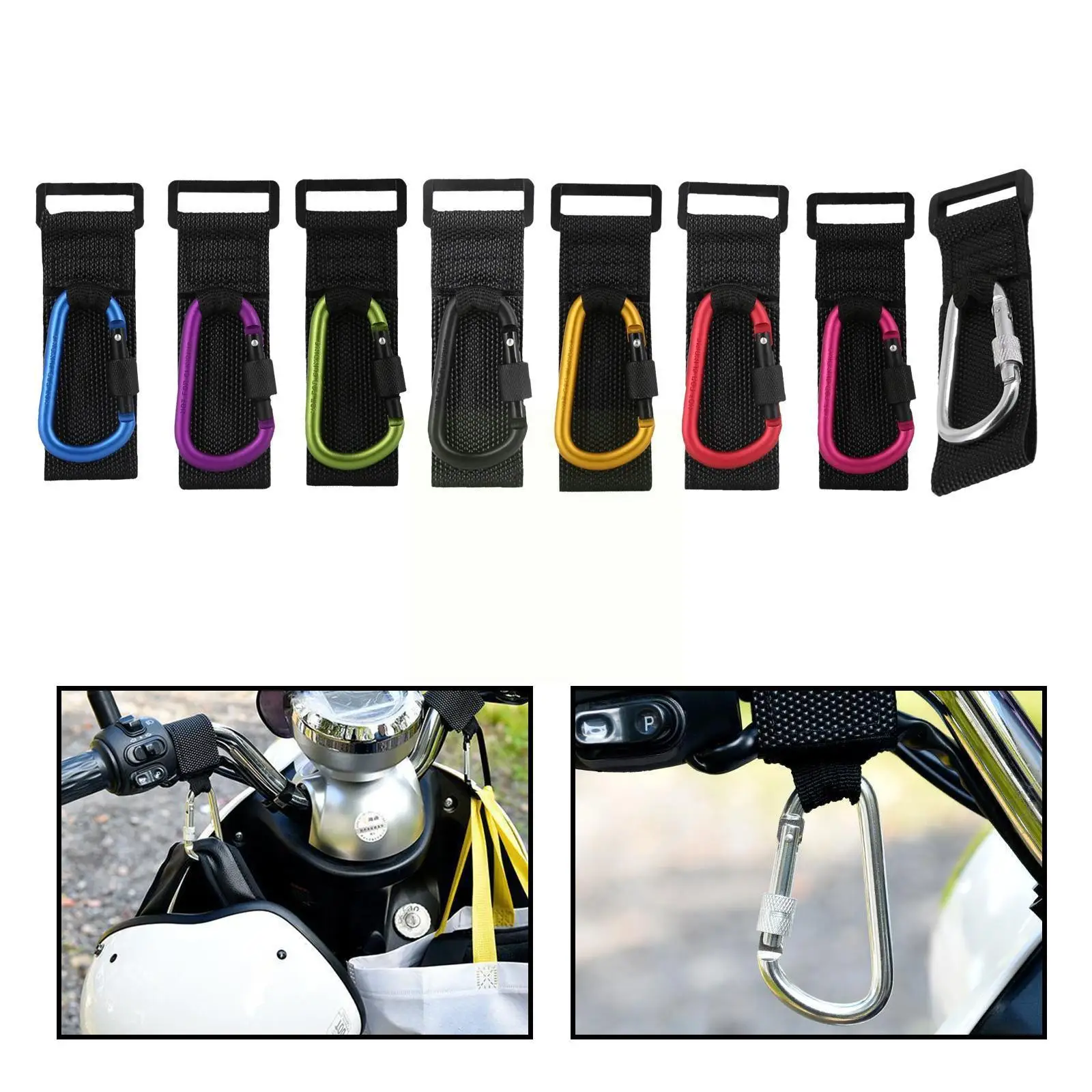 

Motorcycle Electric Scooter Hook Front Hook Aluminum Alloy Handlebar Hook For Bicycle Baby Cart Accessories Helmet Hook Hol D4c5