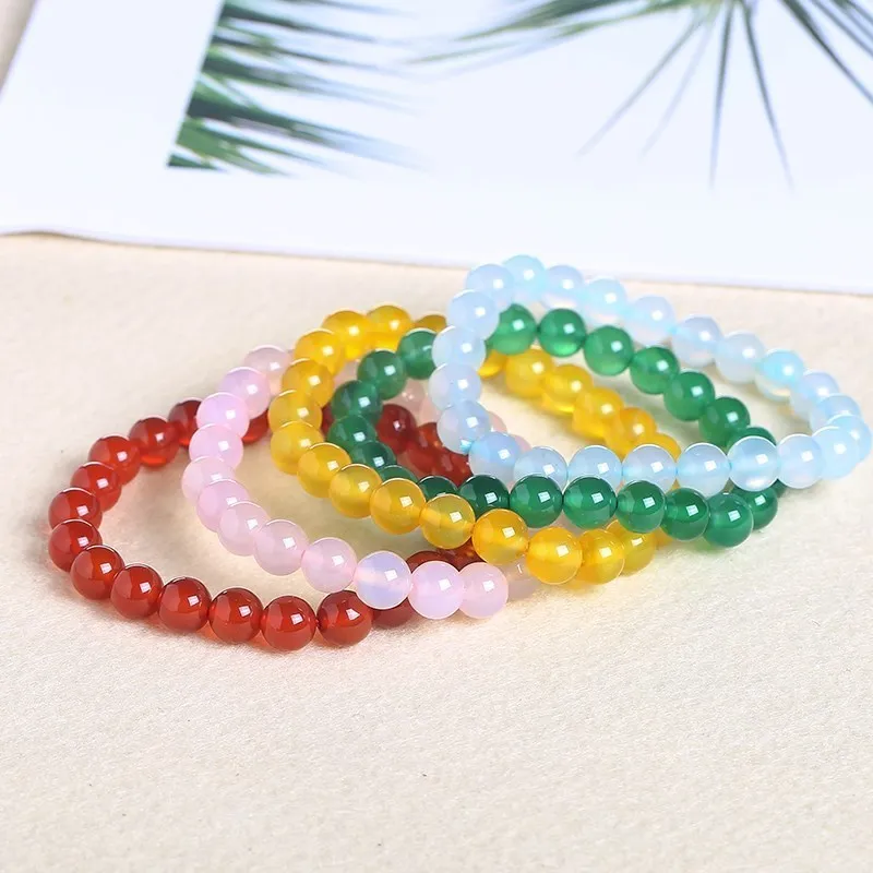

JD Natural Stone Green Agates Beaded Bracelets Women Elegant Round Buddha Bead Yoga Balance Strand Bangles Fashion Reiki Jewelry