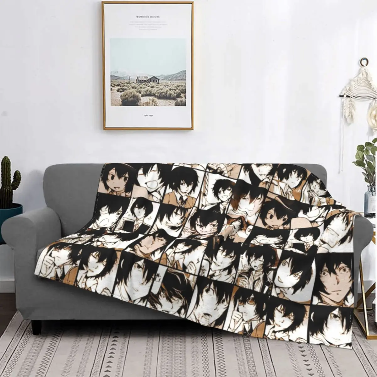 Дазай Осаму Bungo бродячие собаки вязаные ранние цвета манга крутое легкое пледное