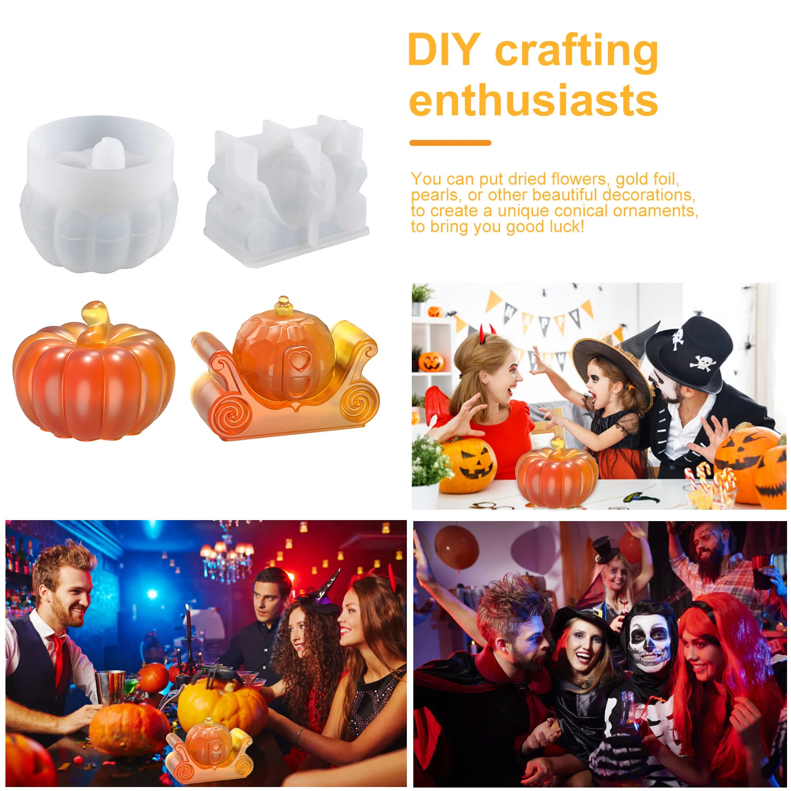 2 шт. силиконовые формы в виде тыквы для украшения дома |