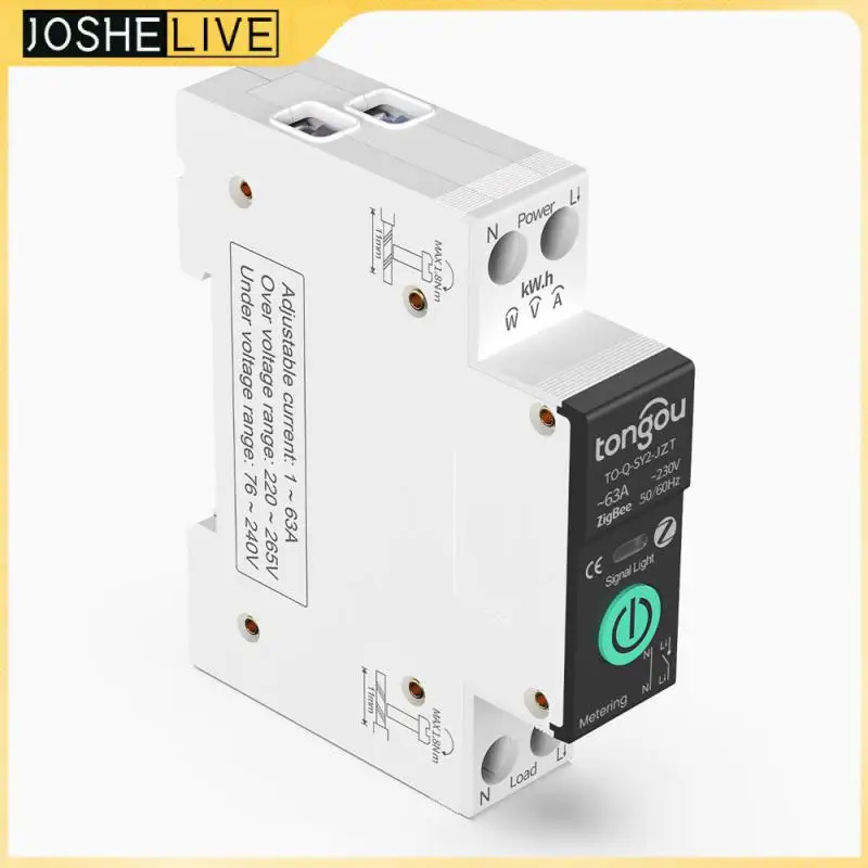 

Metering Switch Remote Control Switch Smart Home Tuya Zigbee Breaker Consumption Monitor Universal Smart Circuit Breaker New 1pc