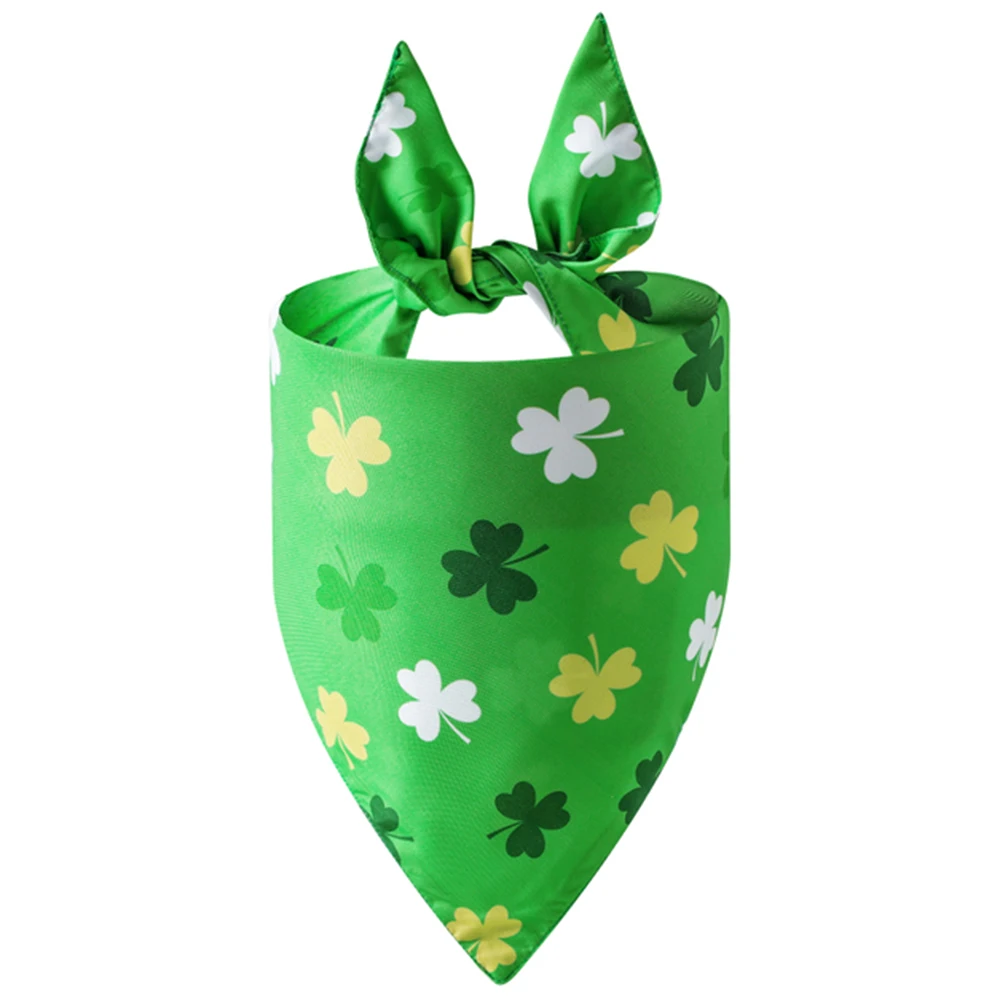 Sucado St. Patrick's Day Dog Bandana Reversible Triangle Bibs Scarf Accessories for Dogs Cats Pets Animals Holiday Bandanas Pet