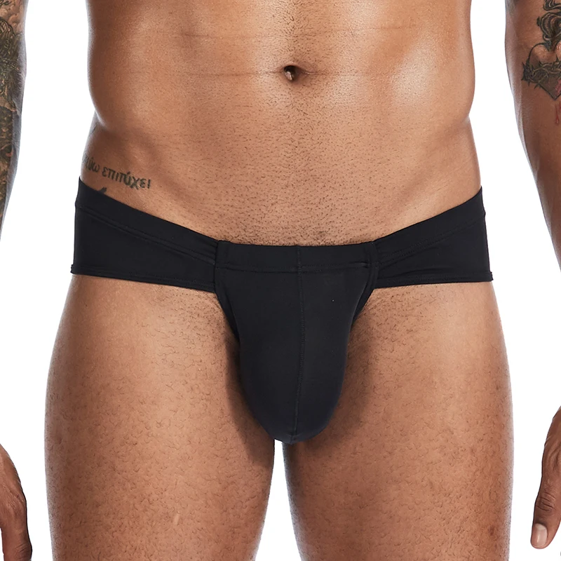 

Men Sexy Big Scrotum Pouch Briefs Solid Color Slim Low Waist Panties Elastic Breathable Comfortable Soft Underpants Underwear