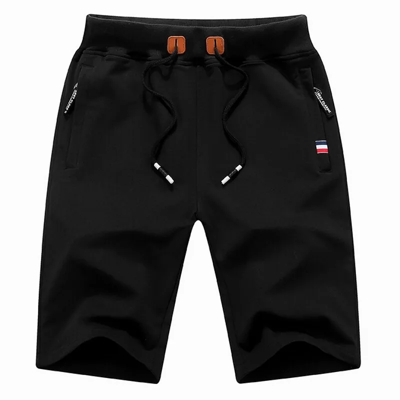 

2023 Summer New Men's Casual Sports Shorts Trend Men's Solid Cotton Running Sports Shorts Drawstring High Quality Bermuda Shorts
