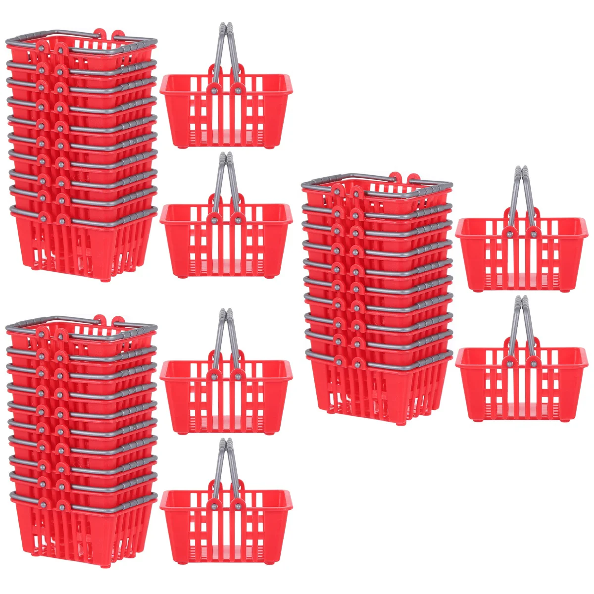 

36 Mini Grocery Basket Desk Adornment Handheld Mini Shopping Basket Kids Playing