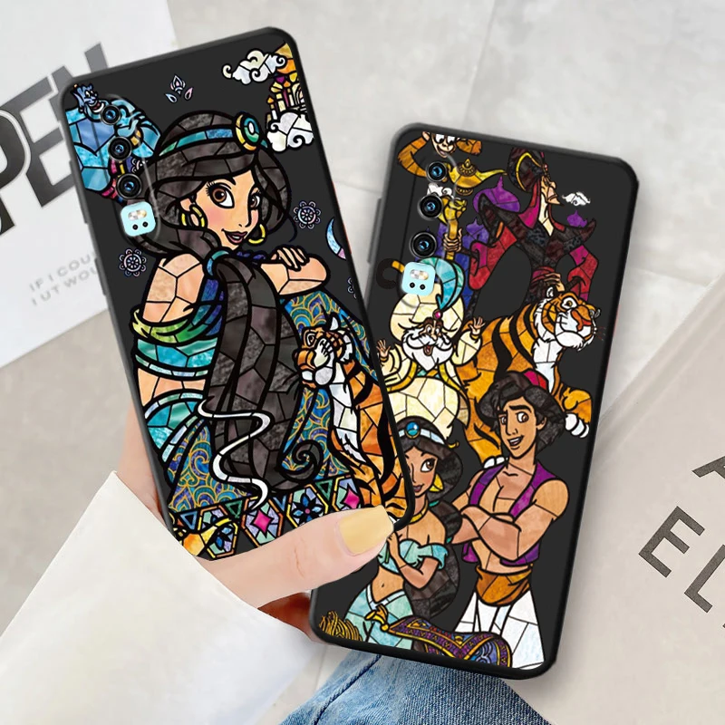 

Aladdin Disney Princess Phone Case For Huawei P50 P40 P30 P20 Lite 5G Nova Plus 9 SE Pro 5T Y9S Y9 Prime Y6 Balck TPU