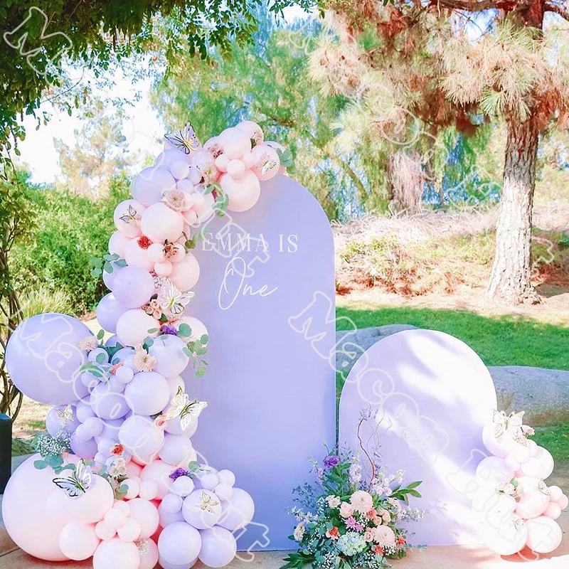 

132pcs Macaron Pink Purple Latex Balloon Garland Backgroud Baby Shower Wedding Birthday Party Festival Event Decoration Kits