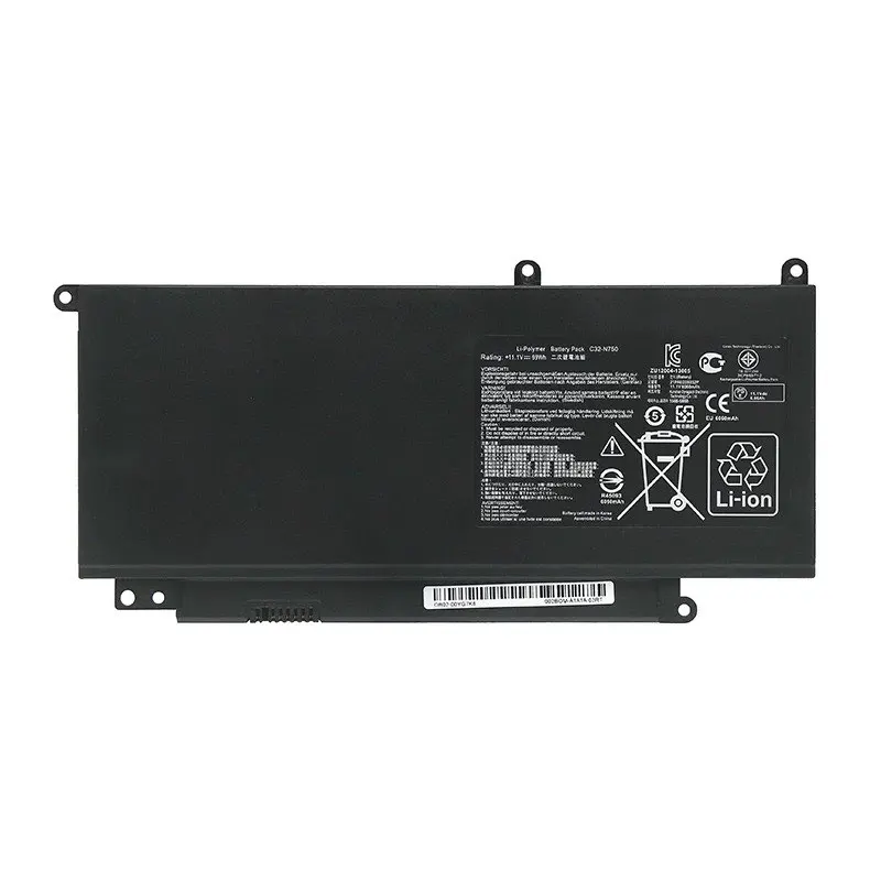 Фото Сменный аккумулятор для ноутбука C32-N750 для ASUS N750 N750J N750JK N750JV серии N750Y47JK-SL N750Y47JV-SL 11,1 В 69 Втч/6260 мАч 3 ячеек №1