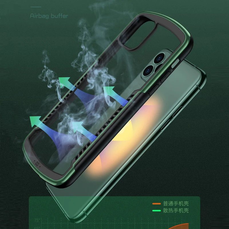 For iPhone 11 Case Shockproof Airbags Powerful Armor Back Cover for iPhone XR for iPhone 11 Pro Max for iPhone XS MAX XUNDD