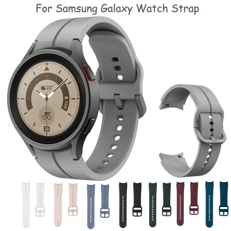 

Ремешок силиконовый для наручных часов, спортивный браслет для Samsung Galaxy Watch 5 4 44 мм 40 мм, 46 мм 42 мм