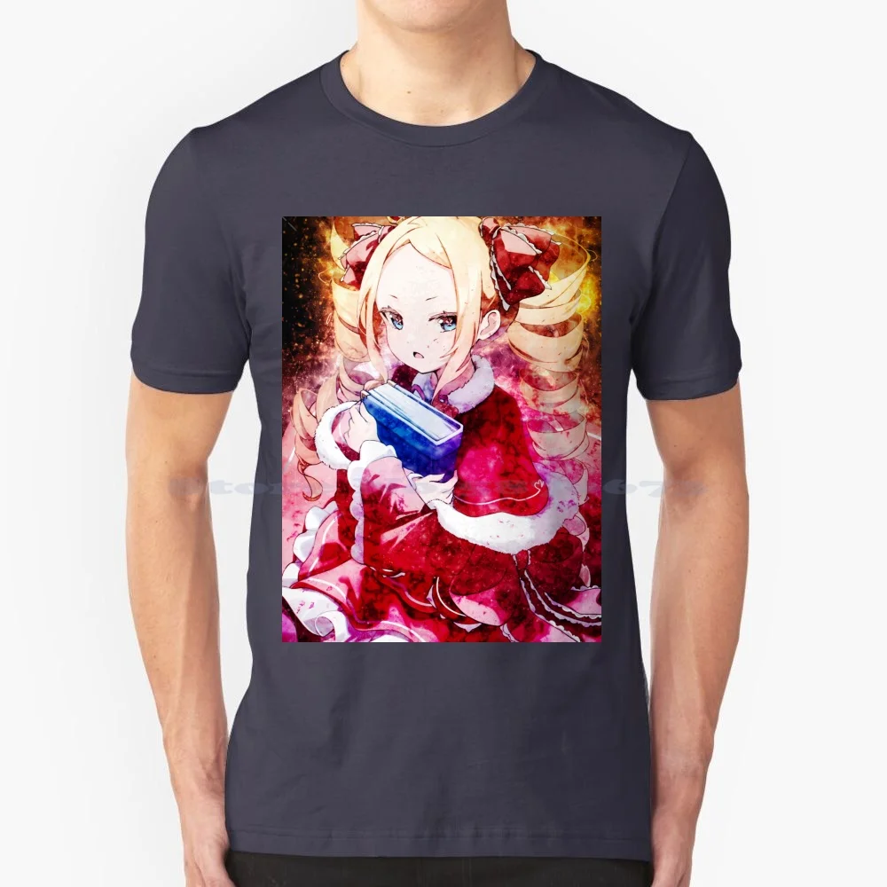Футболка beатрис Re Zero из 100% хлопка японская футболка Rem Emilia Puck Crusch Ram Ferris Echidna Elsa