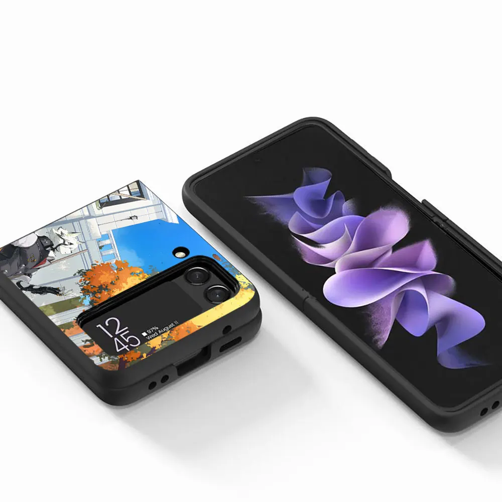 Zenless Zone Zero rozzz чехол для Samsung Galaxy Z Flip 4 3 5G жесткий черный сотового телефона Flip4 Flip3 PC