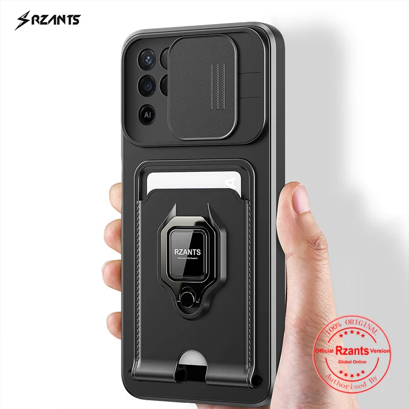 

Rzants For OPPO A95 Reno 5F A94 F19 Pro Reno5 Lite A54 A74 Reno 6 5G Case[Bison]Push-pullcard card cover Phone Case