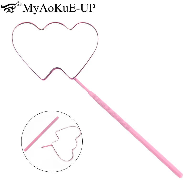 1 шт. зеркало для наращивания ресниц в форме сердца съемное подъема из