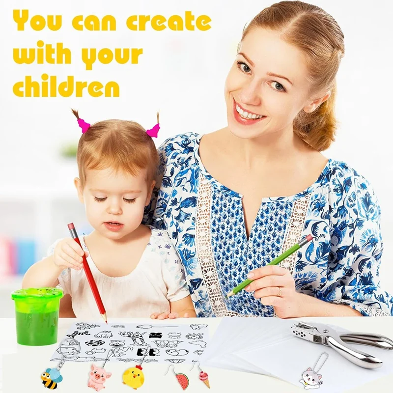 Термоусадочный пластиковый лист набор для творчества бумажный брелок поделок