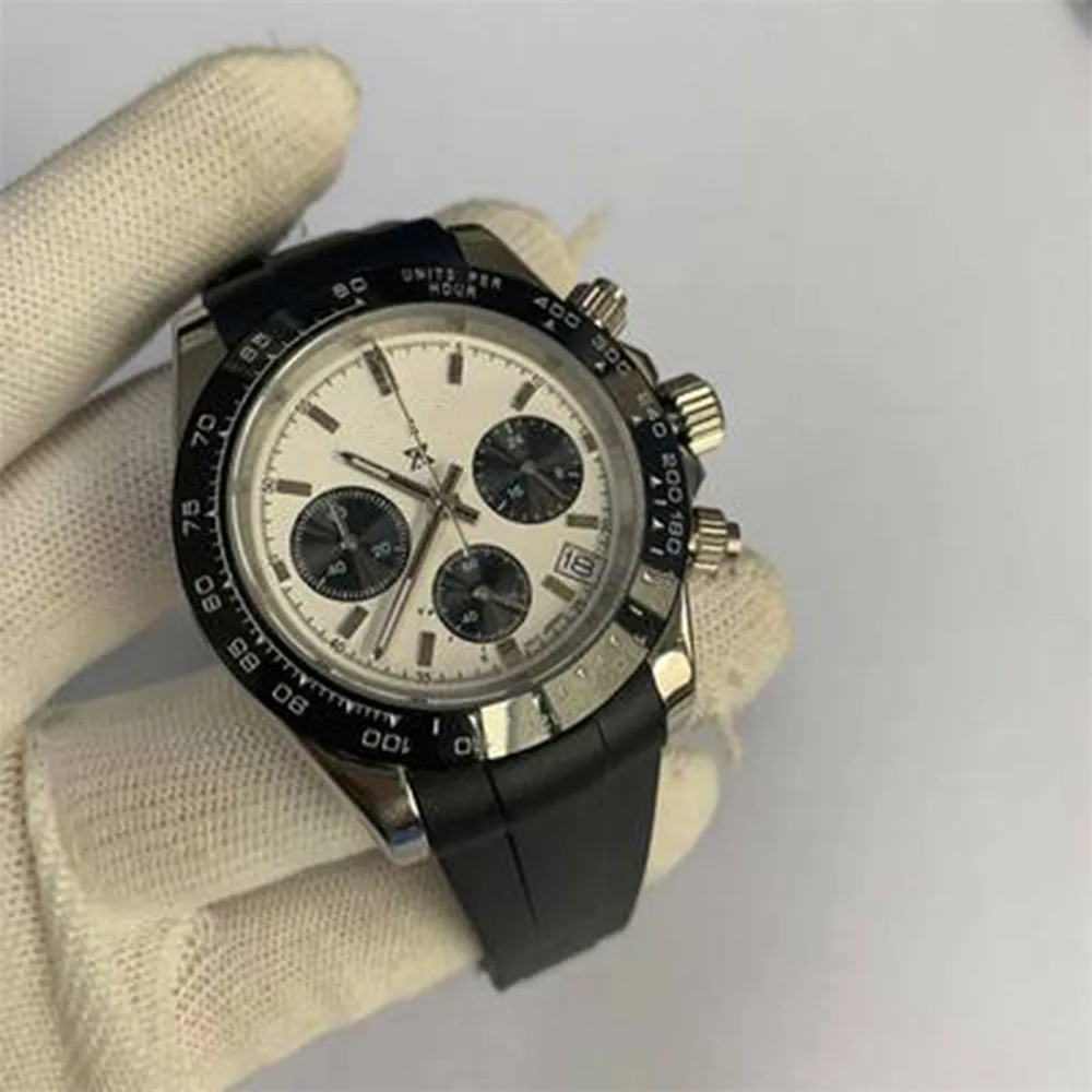 

Replacement Stainless Steel Dial New Modified 40mm Quartz Watch Dial Strap Sapphire Flat Mirror Glass for Vk63 Movement