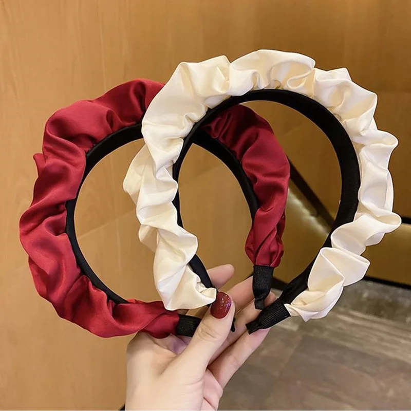 

New Fashion Headband Women Girls Individuality Pleated Hairband Casual Soft Hair Hoop Headband Hair Accessories Wholesale