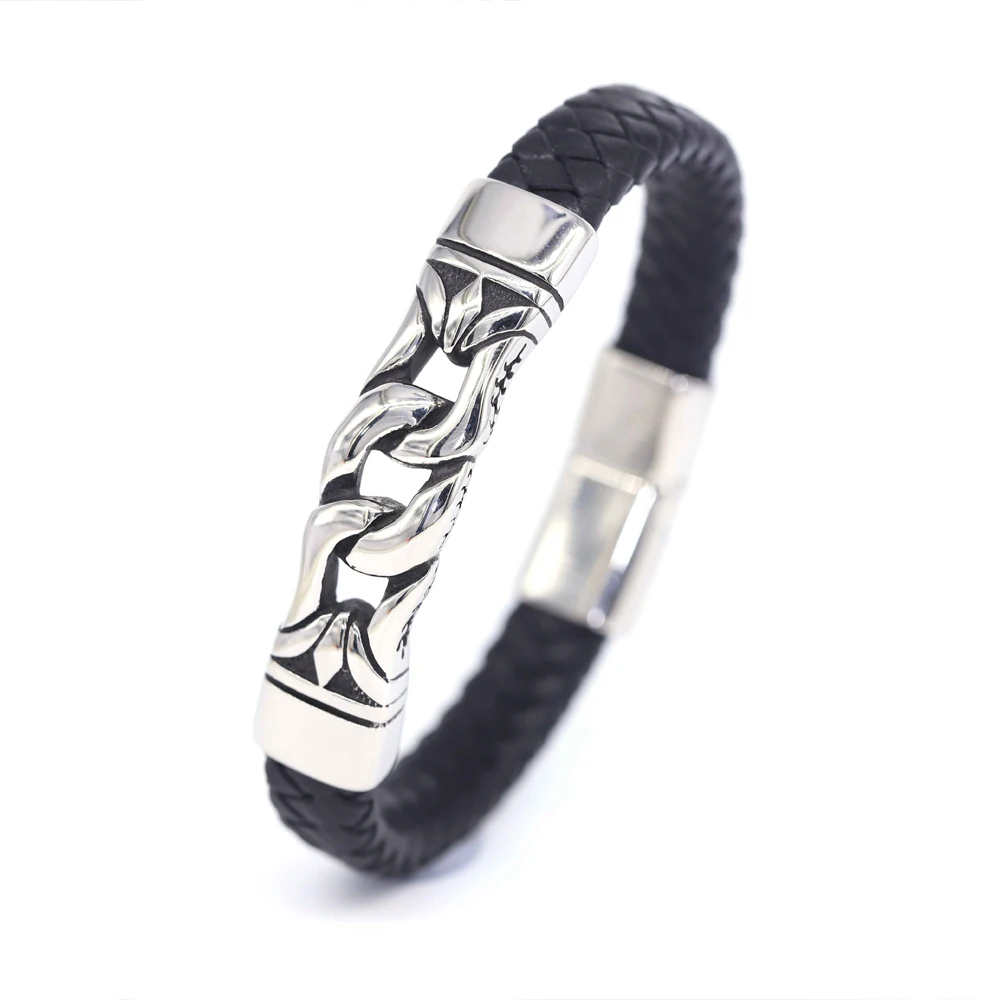 Браслет из нержавеющей стали в готическом стиле для мужчин WDM модный ювелирный