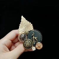 vintage baroque court style badge tassel brooch fabric bow drill pin coat sweater accessories pins for backpacks badge pins