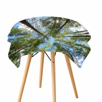 tablecloth green forest sunlight scenery pattern waterproof and oil proof tablecloth dustproof table mat picnic blanket